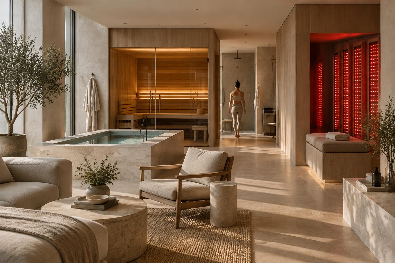 Premium recovery studio with ice bath, sauna and red light therapy